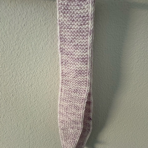 Kids Knitted Scarf with Mouse Accessory - Pink and Gray - Picture 3 of 4